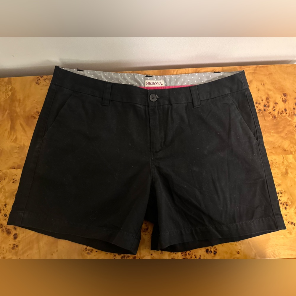 Merona Black Cotton Shorts- Size 12